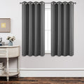 Joydeco Blackout Curtains 45 inch Length 2 Panels Set, Thermal Insulated Long Curtains & Drapes 2 Burg, Room Darkening Grommet C