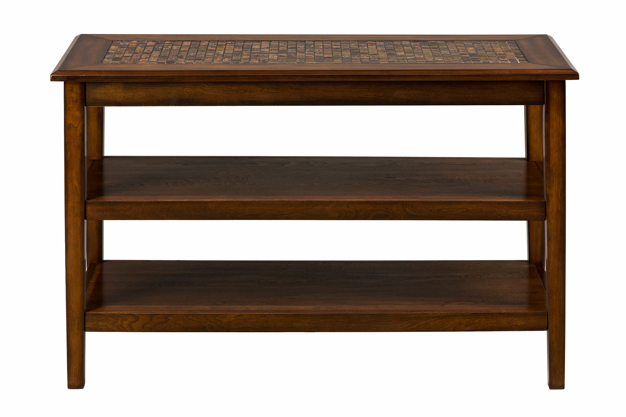 Jofran:, Baroque, Sofa/Media Table, 48  W X 20  D X 30  H, Baroque Brown Finish, (Set of 1)