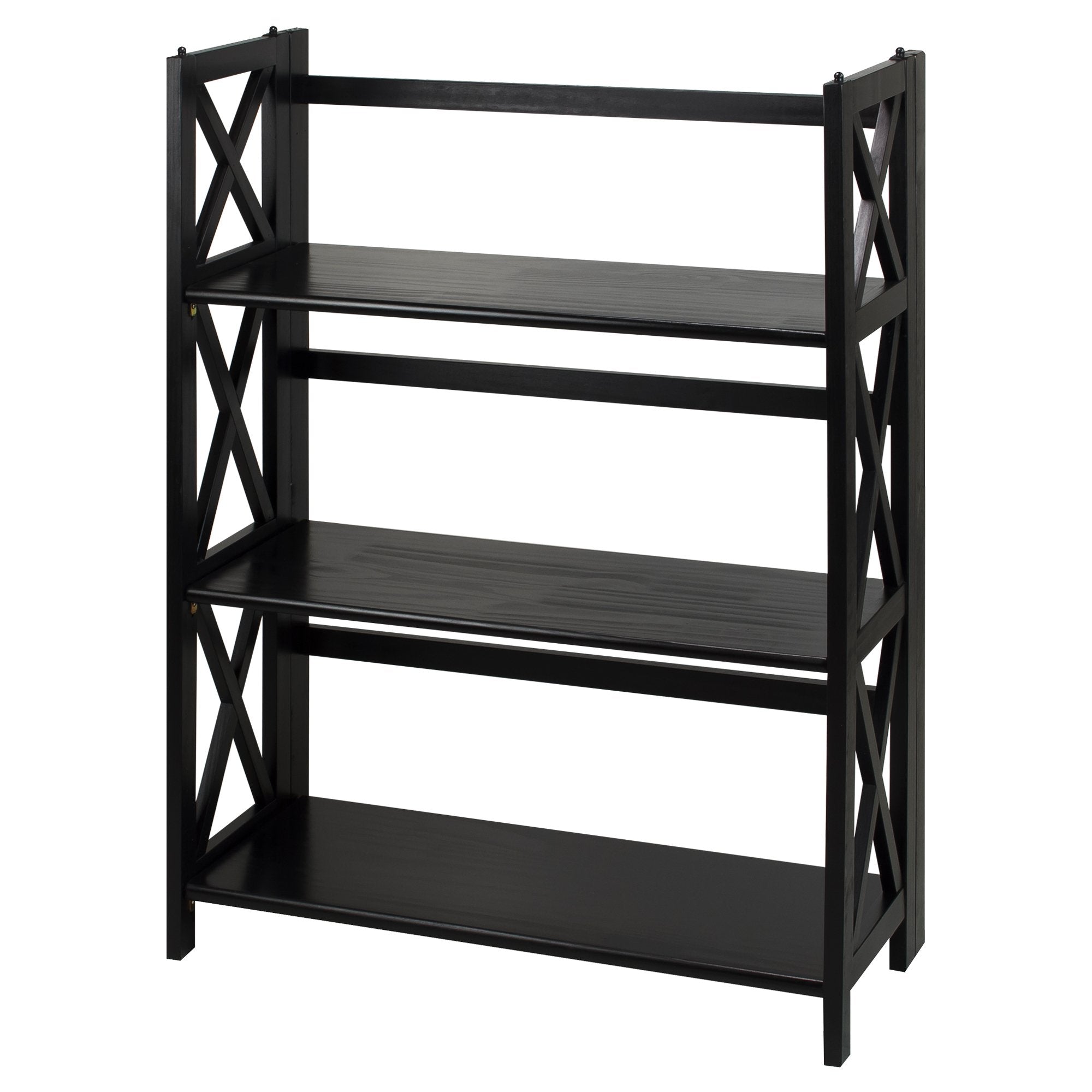 Casual Home Montego 3-Shelf White fold bookcase, 27.5 Wide
