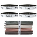 8 Pieces Bed Sheet Organizer Bands, Elastic Bed Sheet Straps Organizer and Storage Keepers, Linen Labels Bedding Bands for Close