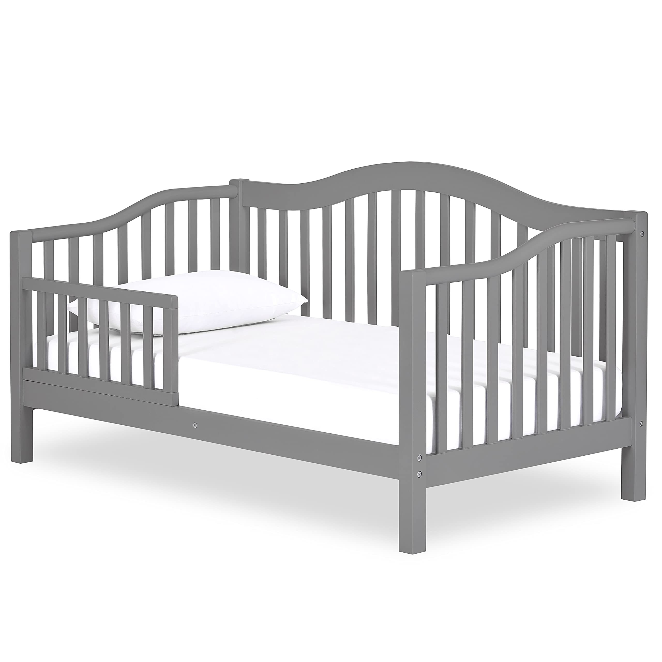 Dream On Me Austin Toddler Day Bed in Steel Grey, Greenguard Gold Certified, JPMA Certified, Non-Toxic Finishes, Low to Floor De