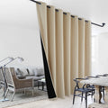 NICETOWN Noise Reducing Room Divider Curtains, Thermal Insulated 100% Blackout Curtain for Office, Slider Panel with Black Linin