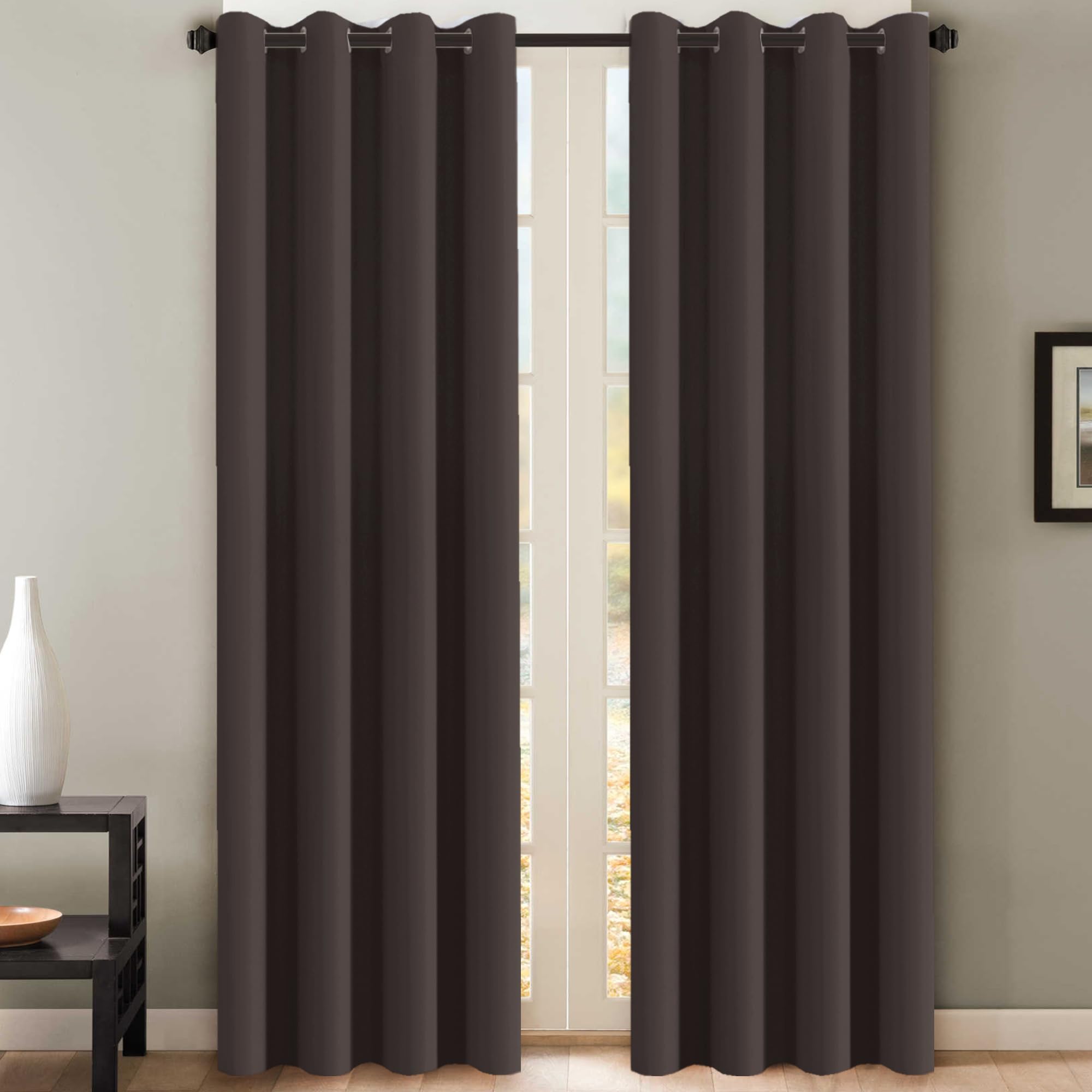 H.VERSAILTEX Thermal Insulated Blackout Curtains for Living Room 108 Inches Long, Window Treatment Grommet Top Extra Long Panels