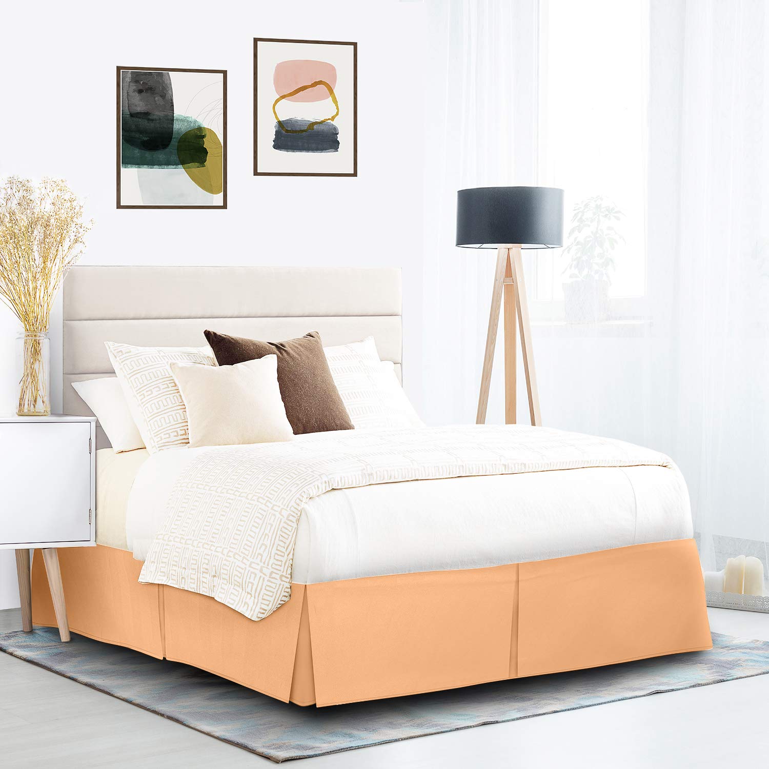 Nestl Hunter Green Bed Skirt King Size - King Bed Skirt 14 Inch Drop - Brushed Microfiber Bed Skirts - Hotel Quality Pleated Bed