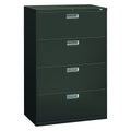 HON Brigade 600 Series Lateral File, 4 Legal/Letter-Size File Drawers, Charcoal, 36 X 18 X 52.5