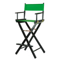 Casual Home Directors Chair ,Black Frame/Green Canvas,30 - Bar Height