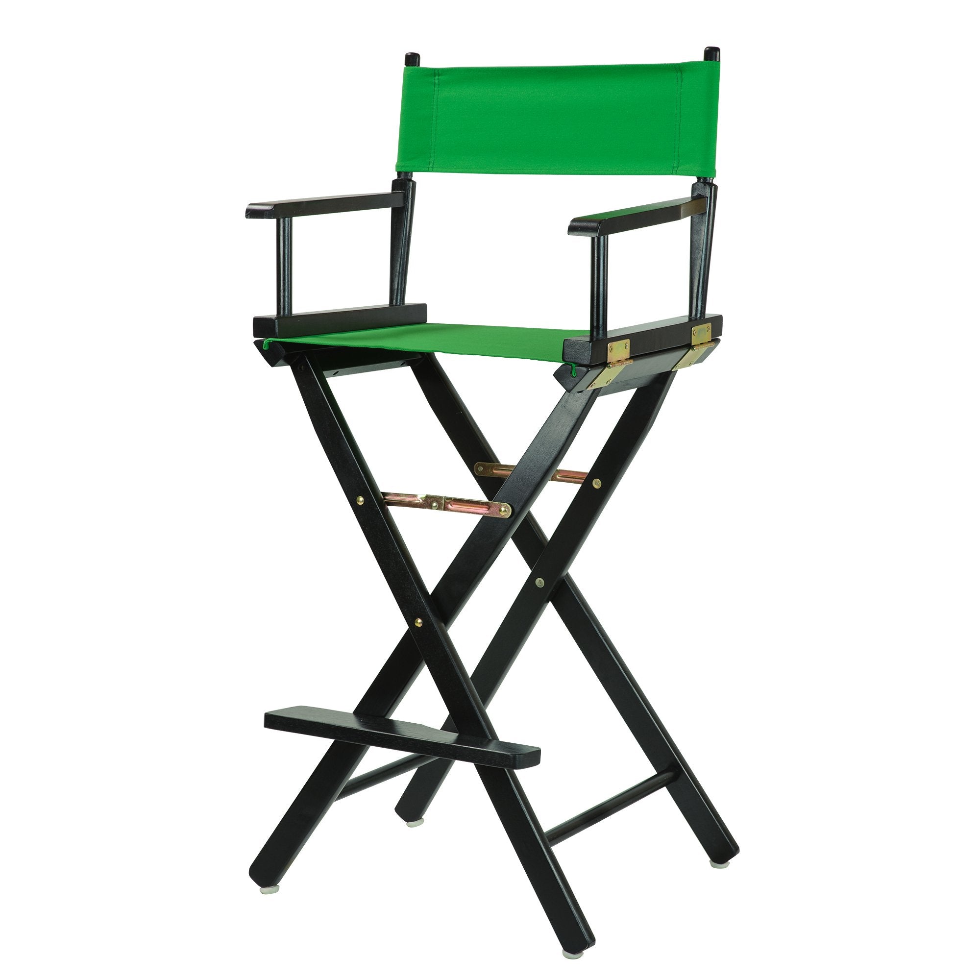 Casual Home Directors Chair ,Black Frame/Green Canvas,30 - Bar Height