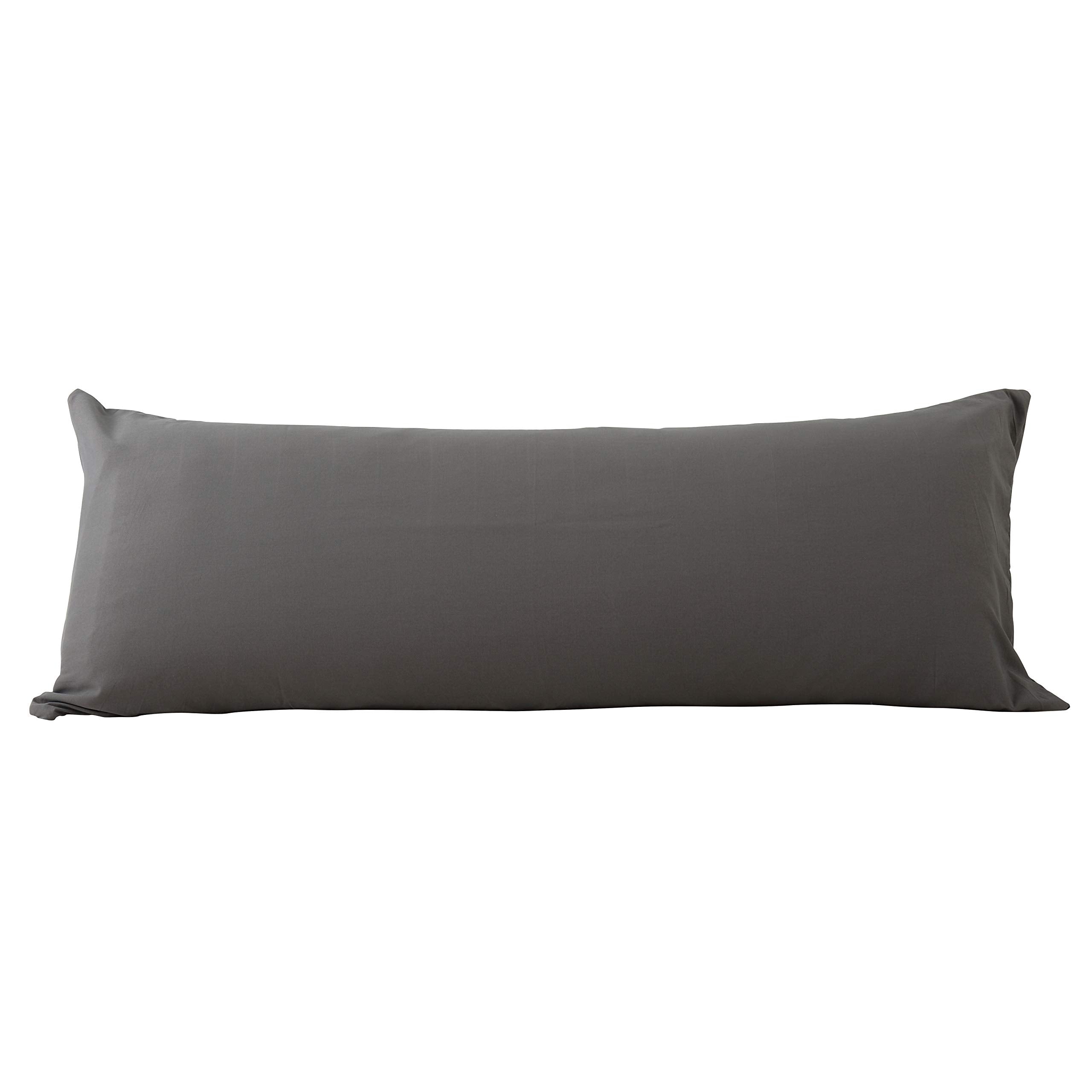 EVOLIVE Ultra Soft Microfiber Body Pillow Cover/Pillowcases 21x54 with Hidden Zipper Closure (21x54 Body Pillow Cover, Charcoal 