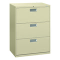 HON Brigade 600 Series Lateral File, 3 Legal/Letter-Size File Drawers, Putty, 30 X 18 X 39.13