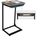 YEASHEIN Small Side Table, C Shaped End Table for Couch, Sofa Couch Table Bedside Table for Living Room & Bedroom, Narrow Nights