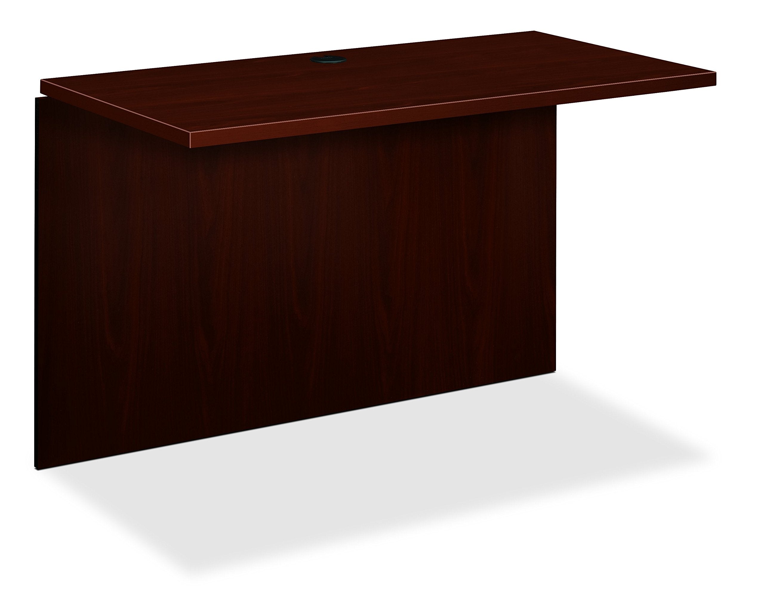 HON 10500 Series 47 by 24 by 29-1/2-Inch Single Pedestal Desk for L/U Workstations, Mahogany