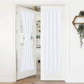 NICETOWN Pure White Curtain Panel for Door - Thermal Insulated 50% Sunlight Blocking Short French/Sliding/Patio Door Blind Drape