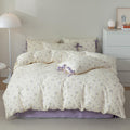 HighBuy Garden Floral Duvet Cover Twin XL with 2 Bowknot Bow Tie Pillowcases Coquette Aesthetic Comforter Cover Soft Cotton 3 Pi