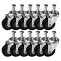 FactorDuty 12 Pack Heavy-Duty 2 Swivel Caster Wheels for Creeper Service Cart Stool Post Mount