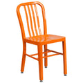 Flash Furniture Commercial Grade Orange Metal Indoor-Outdoor Chair