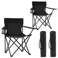 Canpsky 2 Pack Portable Camping Chairs Folding Lawn Chair Outdoor Lightweight Beach Chair with Cup Holder & Carry Bag for Outsid