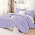 Litanika Lavender Comforter California King Size, 3 Pieces Cal King Lightweight Solid Bedding Comforter Set, All Season Fluffy B