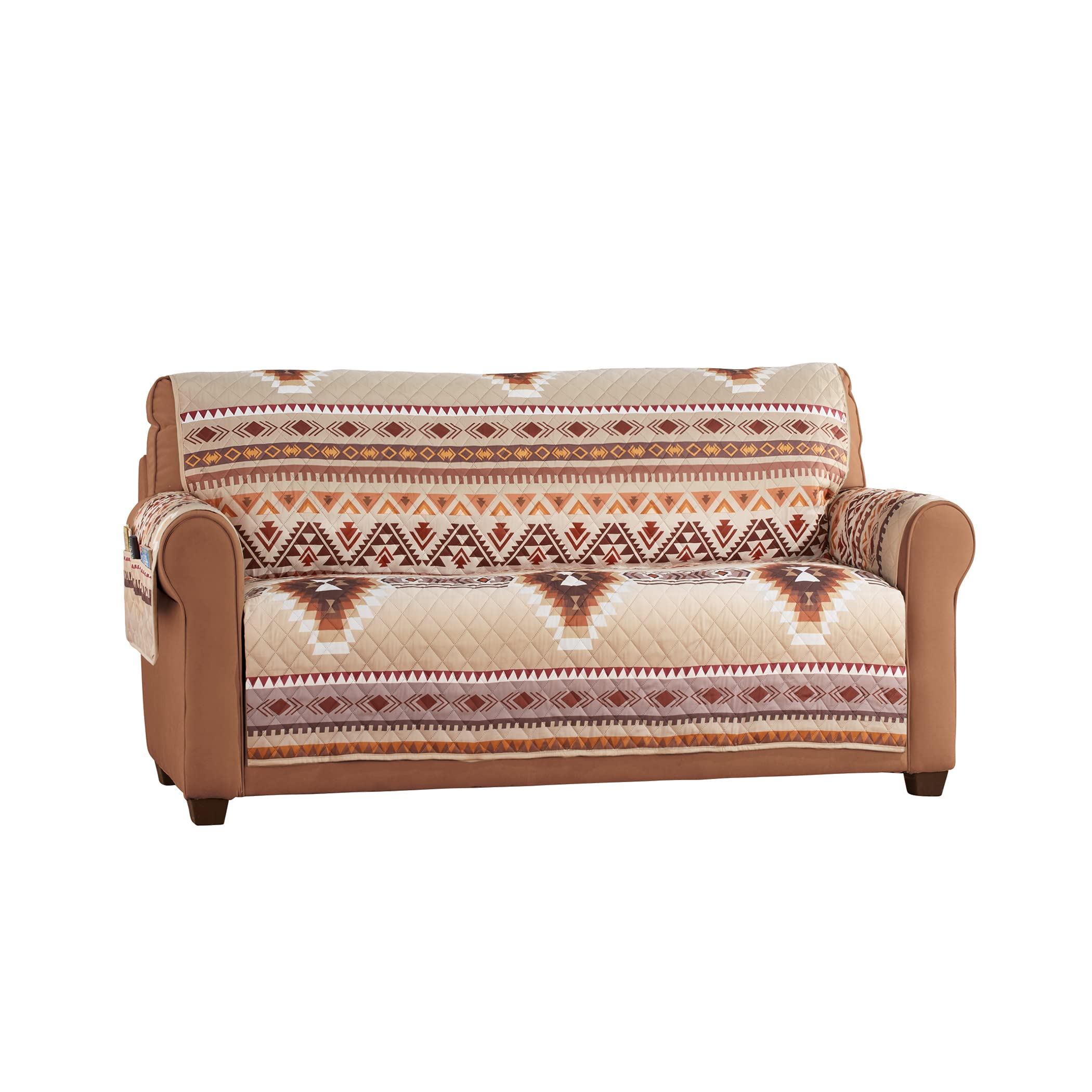 Collections Etc Quilted Neutral Southwest Geometric Furniture Cover