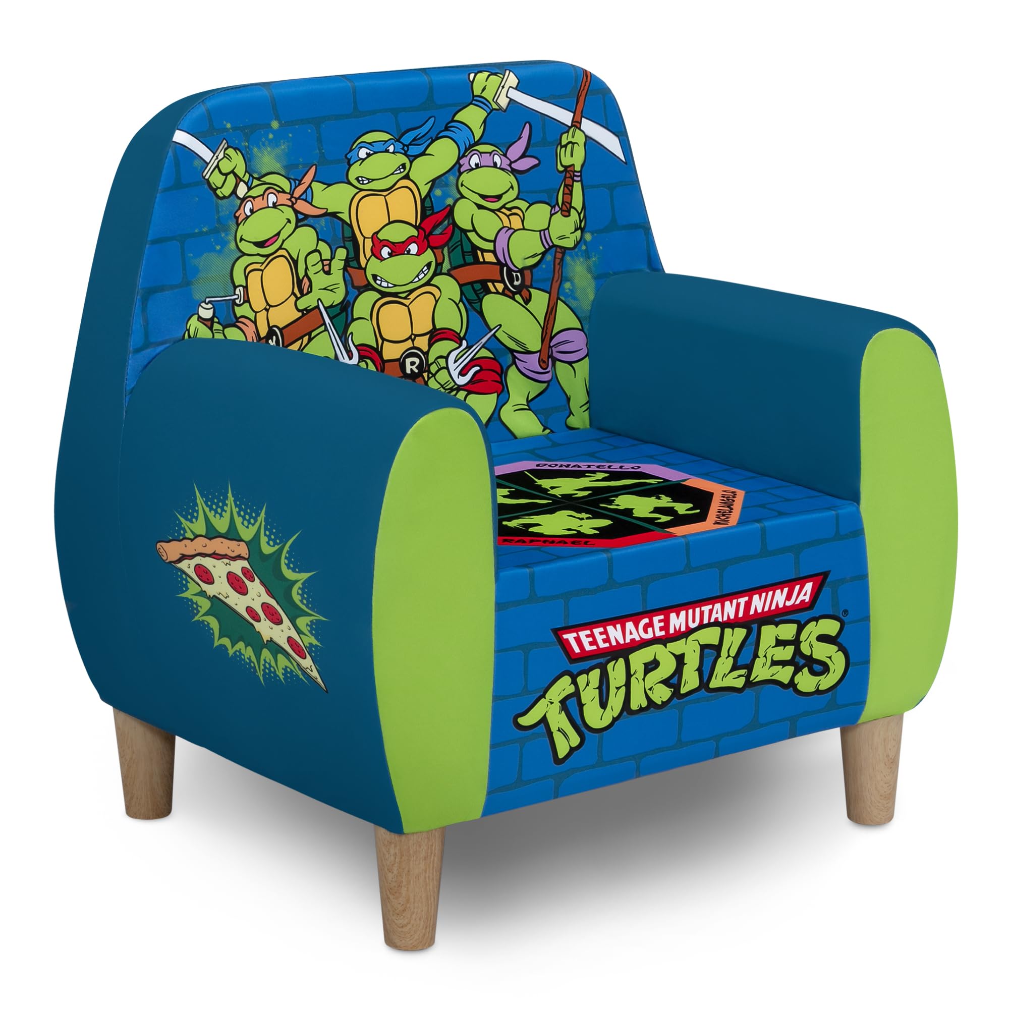 Delta Children Teenage Mutant Ninja Turtles Foam Chair for Kids, Green