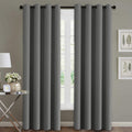 H.VERSAILTEX Blackout Room Darkening Curtains Window Panel Drapes - (Grey Color) - 2 Panels -52 inch Wide by 84 inch Long Solid 