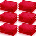 SmoothNovelty 6 Pcs Valentines Day Fleece Sleepover Blankets for Girls Soft Fuzzy Throw Blanket Bulk Warm Flannel Spa Blanket fo