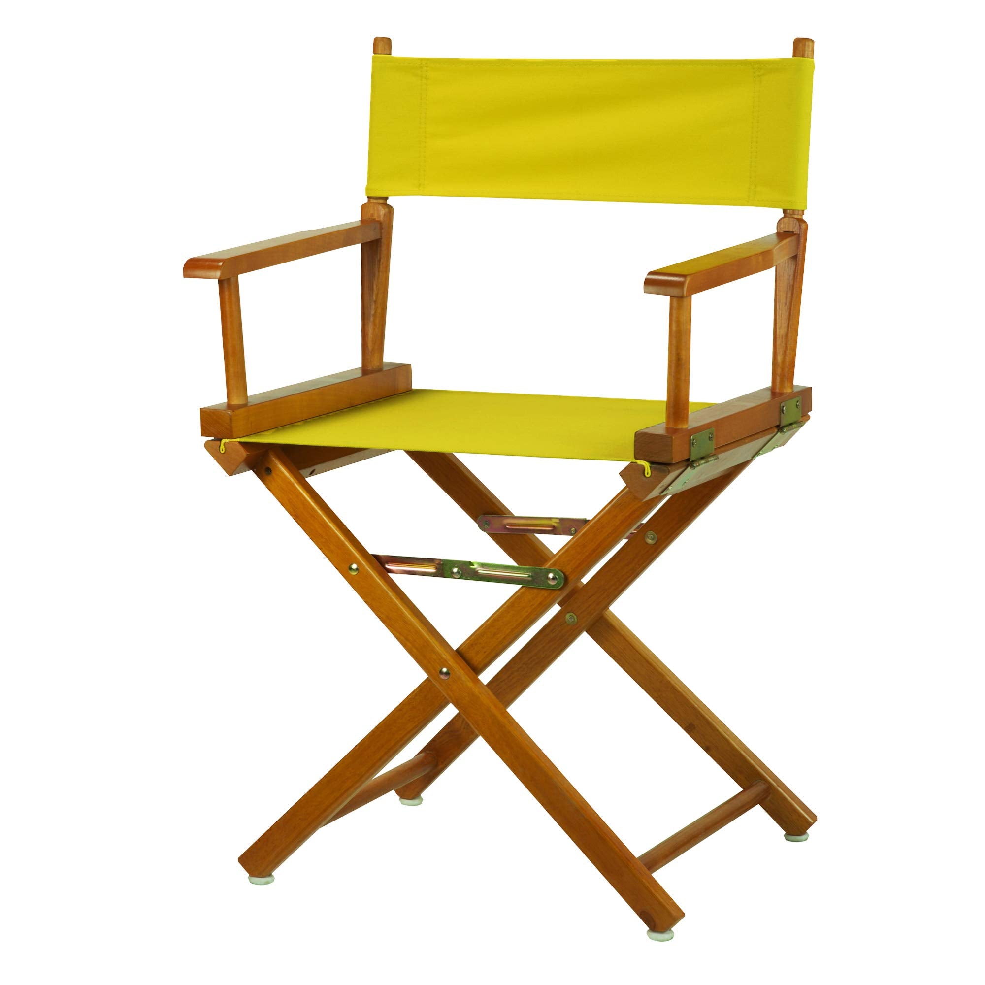 Casual Home Directors Chair ,Honey Oak Frame/Yellow Canvas,18 - Classic Height