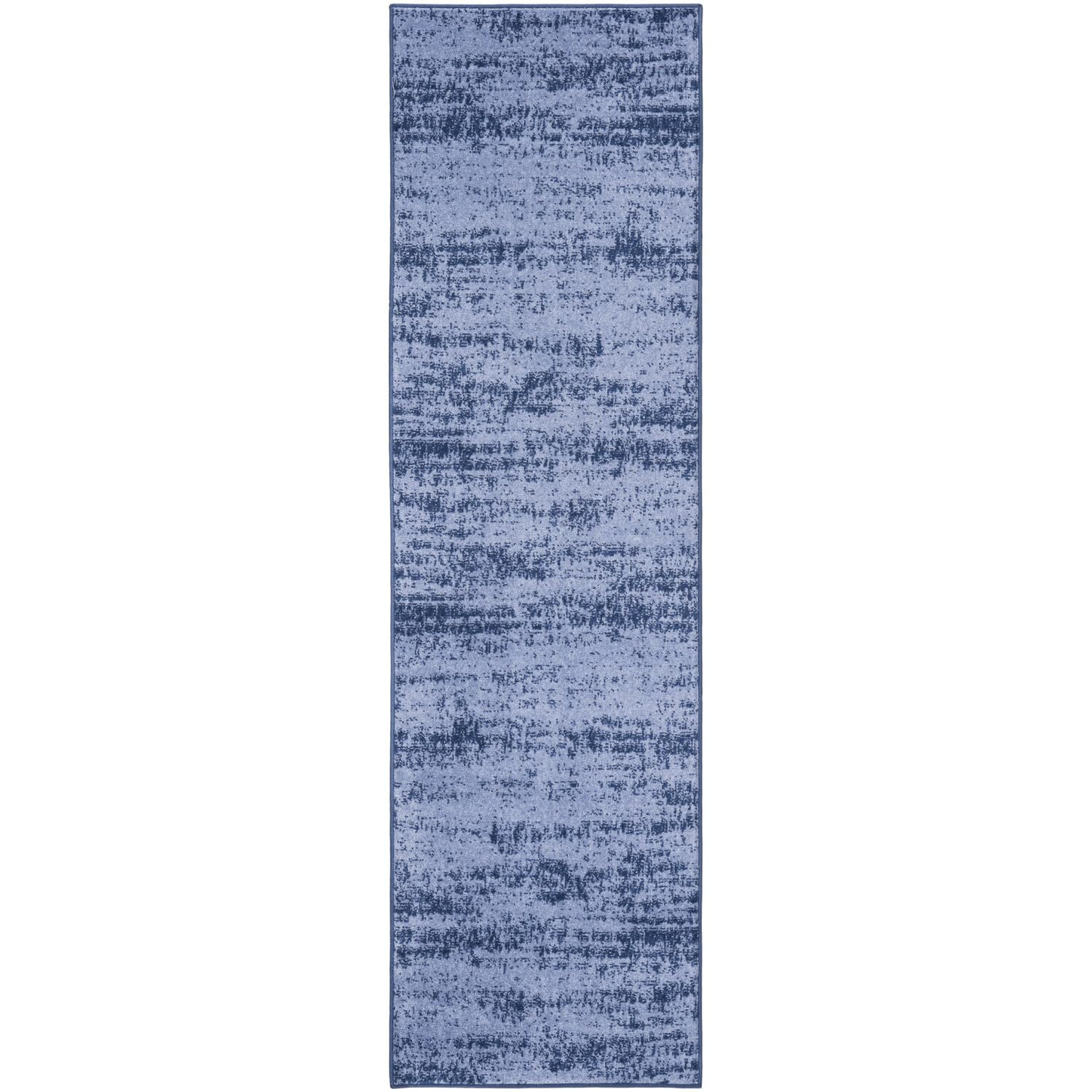 Nourison Essentials Indoor/Outdoor Solid Abstract Denim 2 x 6 Area Rug, Easy Cleaning, Non Shedding, Bed Room, Living Room, Di