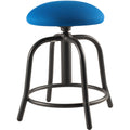National Public Seating NPS 6800 Series 18-25 Adjustable Fabric Padded Stool in Cobalt Blue/Black