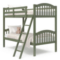 Storkcraft Long Horn Twin-Over-Twin Bunk Bed (Olive) - GREENGUARD Gold Certified, Converts to 2 Individual Twin beds
