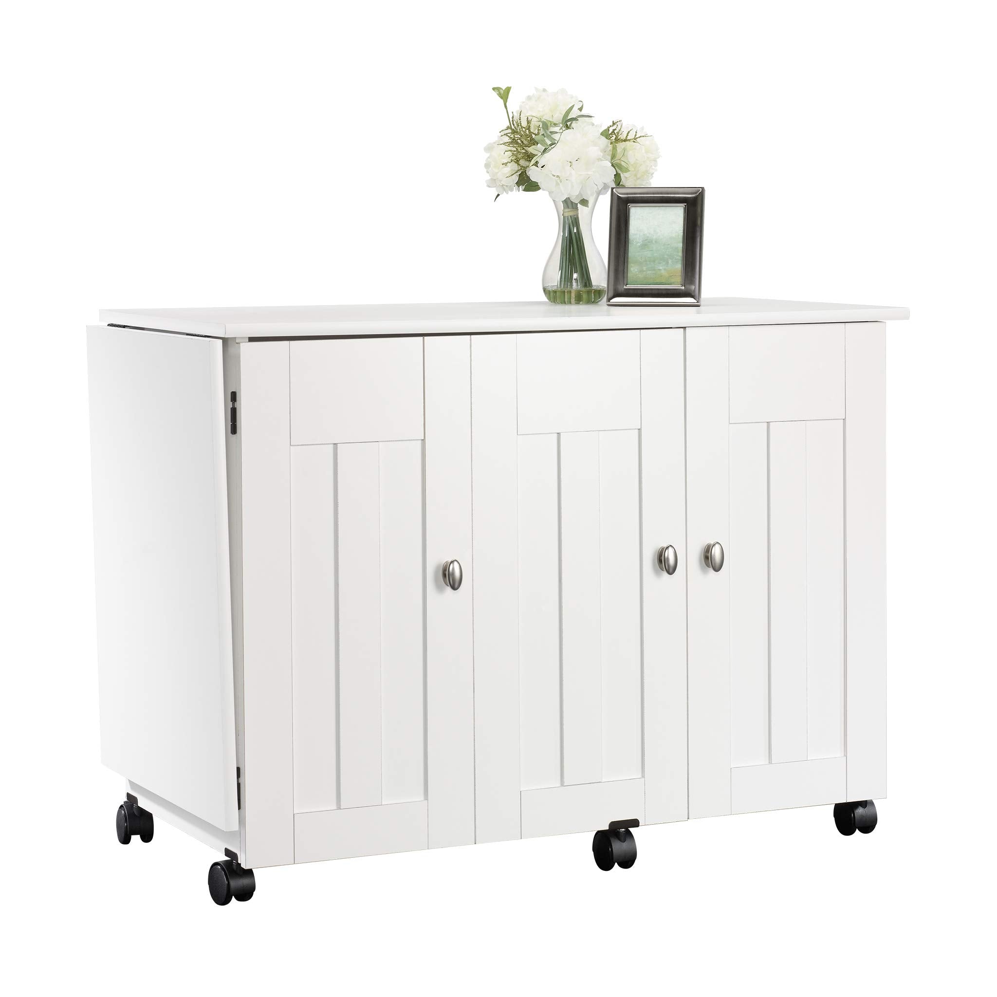 Sauder Sewing/Craft Cart, Soft White Finish