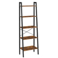 VASAGLE Ladder Shelf, 5-Tier Bookshelf, Storage Rack, Bookcase with Steel Frame, Wood Look Accent Furniture with Metal Frame, 22