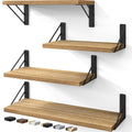 BAYKA Wall Shelves for Bedroom Decor, Floating Wall Shelves for Living Room Kitchen Storage, Wall Mounted Rustic Shelves for Kid