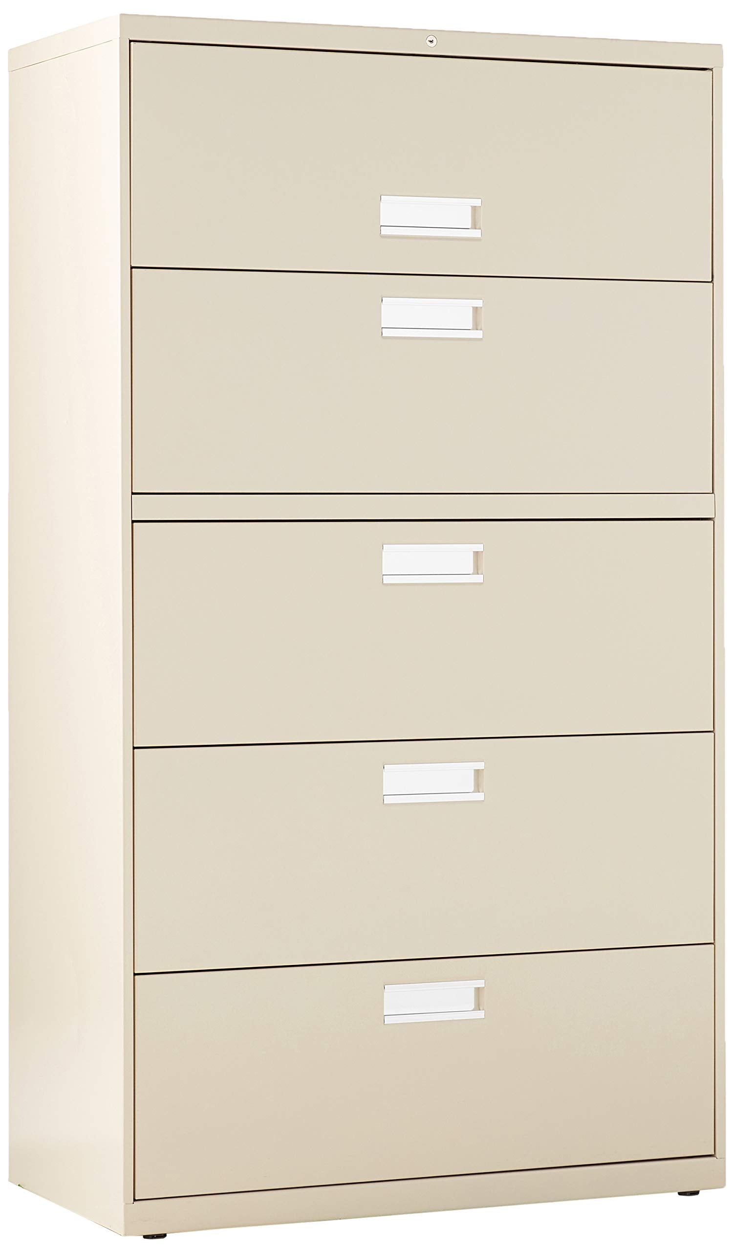 HON Brigade 600 Series Lateral File Cabinet 36 W, 5 Drawers, Putty (H685)