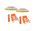 WGOS Low Beach Chair for Adults Beach Chair with Umbrella Folding Chair Detachable SPF 50+ Umbrella, Armrests, Cup Holder, Porta