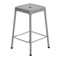 Safco Products Steel Stool Standard Height, Silver