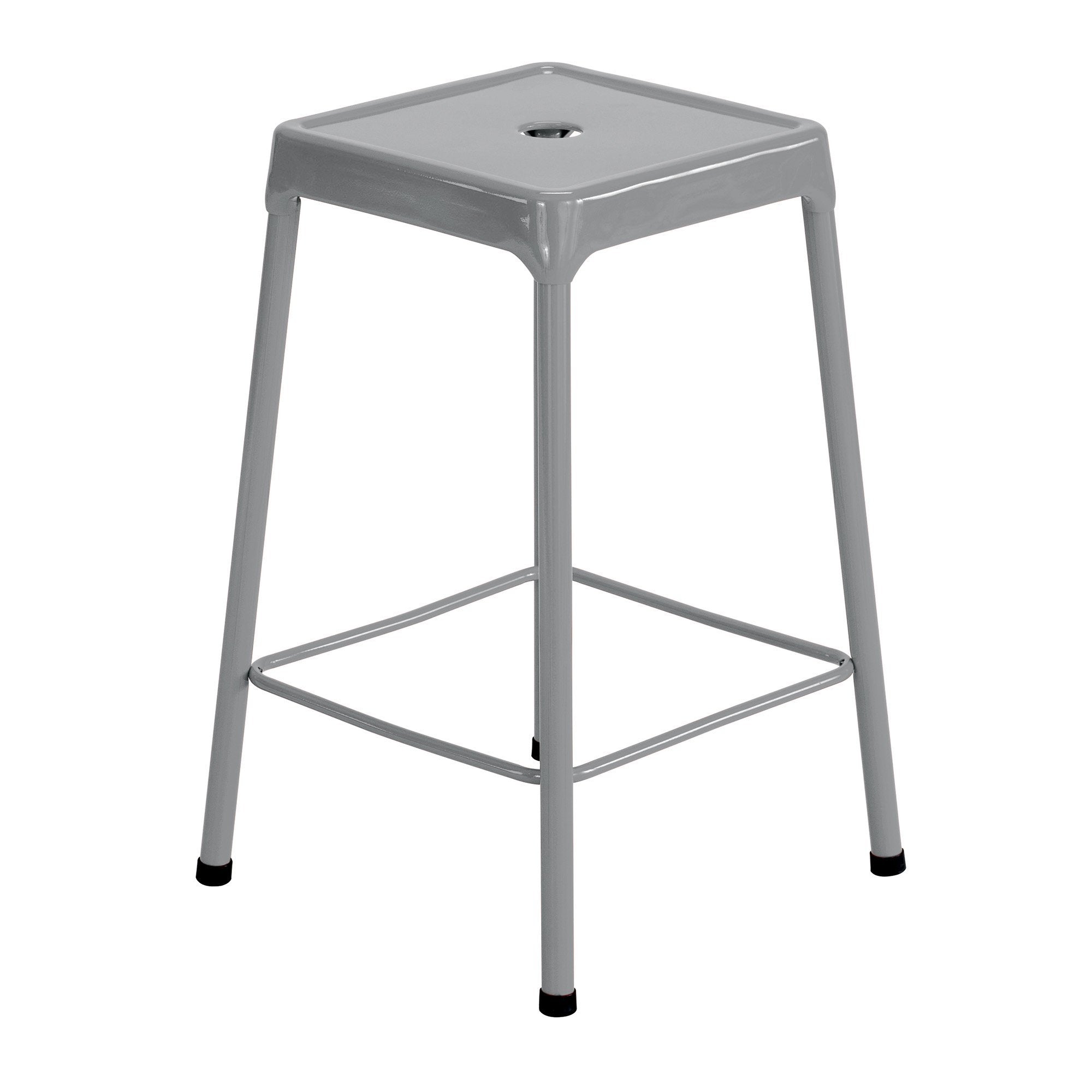 Safco Products Steel Stool Standard Height, Silver