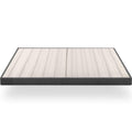ZINUS Upholstered Metal and Wood Box Spring / 4 Inch Mattress Foundation / Easy Assembly / Fabric Paneled Design, Queen, Grey