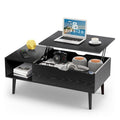 Coffee Table, Lift Top Coffee Tables for Living Room, Small Modern Wooden Center Tables with Storage Shelf and Hidden Compartmen