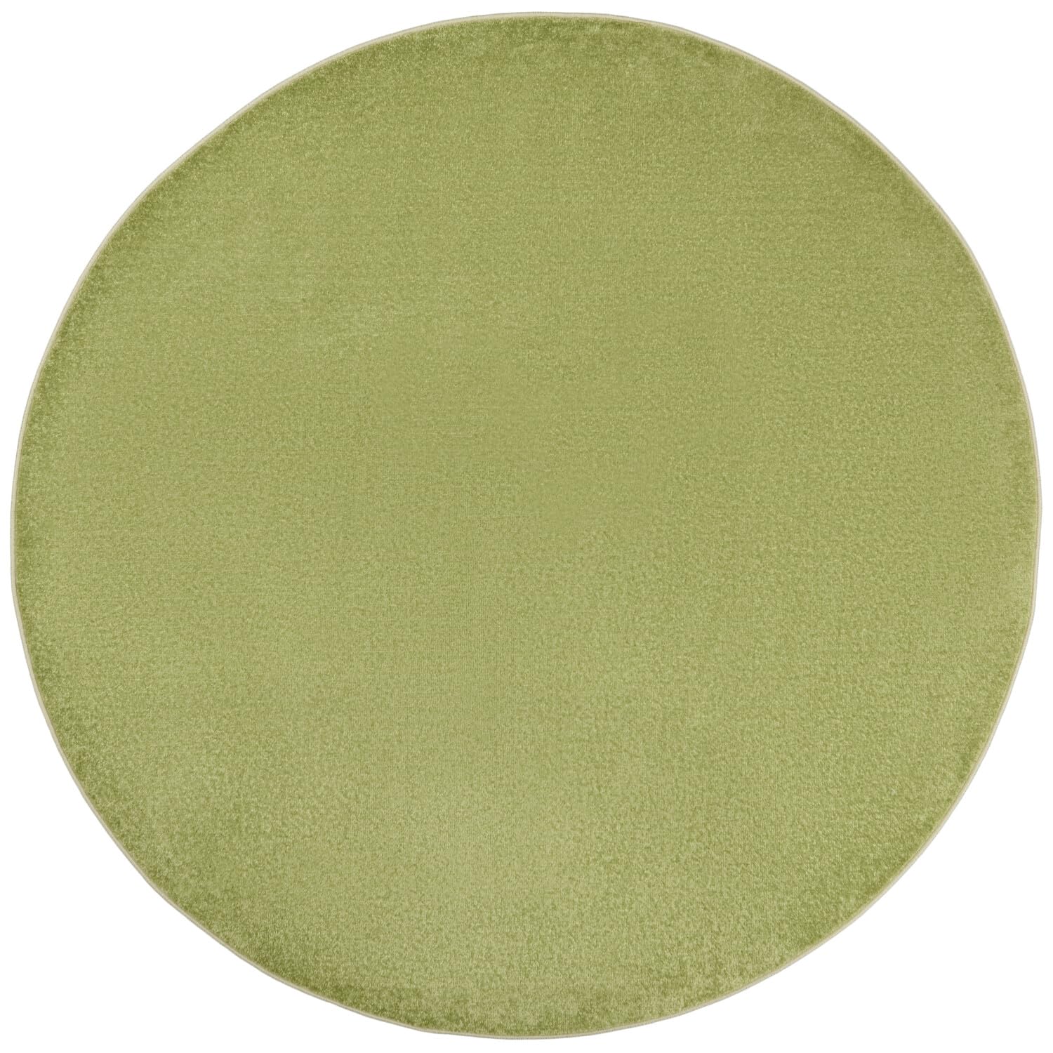 Nourison Essentials Indoor/Outdoor Green 6 x Round Area Rug, Easy Cleaning, Non Shedding, Bed Room, Living Room, Dining Room, B