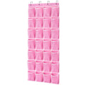 KEEPJOY 28 Pockets Hanging Shoe Organizer, Over the Door Shoe Organizer, Hanging Door Shoe Holder Rack with Mesh Pockets Large S