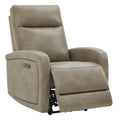 Watson & Whitely Power Recliner Chair, Zero Wall Hugger Recliners with Adjustable Headrest Type-C Charger, Faux Leather Single S