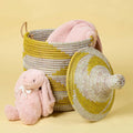Basket, Laundry Hamper, Toy Storage, Blanket Basket, With Lid, Wicker, Woven, Bedroom, Living Room, Nursery, Decorative, Boho, S