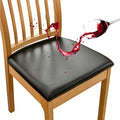 HAOYONG Chair Seat Covers Set of 4 PU Chair Covers for Dining Room Chair Covers Waterproof Chair Cushion Cover Kitchen Dining Se