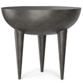 SIMPLIHOME Otto Cast Aluminum Side Table in Graphite, 21-inch Round, Rust-Resistant Metal Accent Table for Living Room, Bedroom,