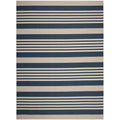 SAFAVIEH Courtyard Collection 8 x 10 Navy/Beige CY6062 Stripe Indoor/ Outside Waterproof Easy cleansingPatio Backyard Mudroom 