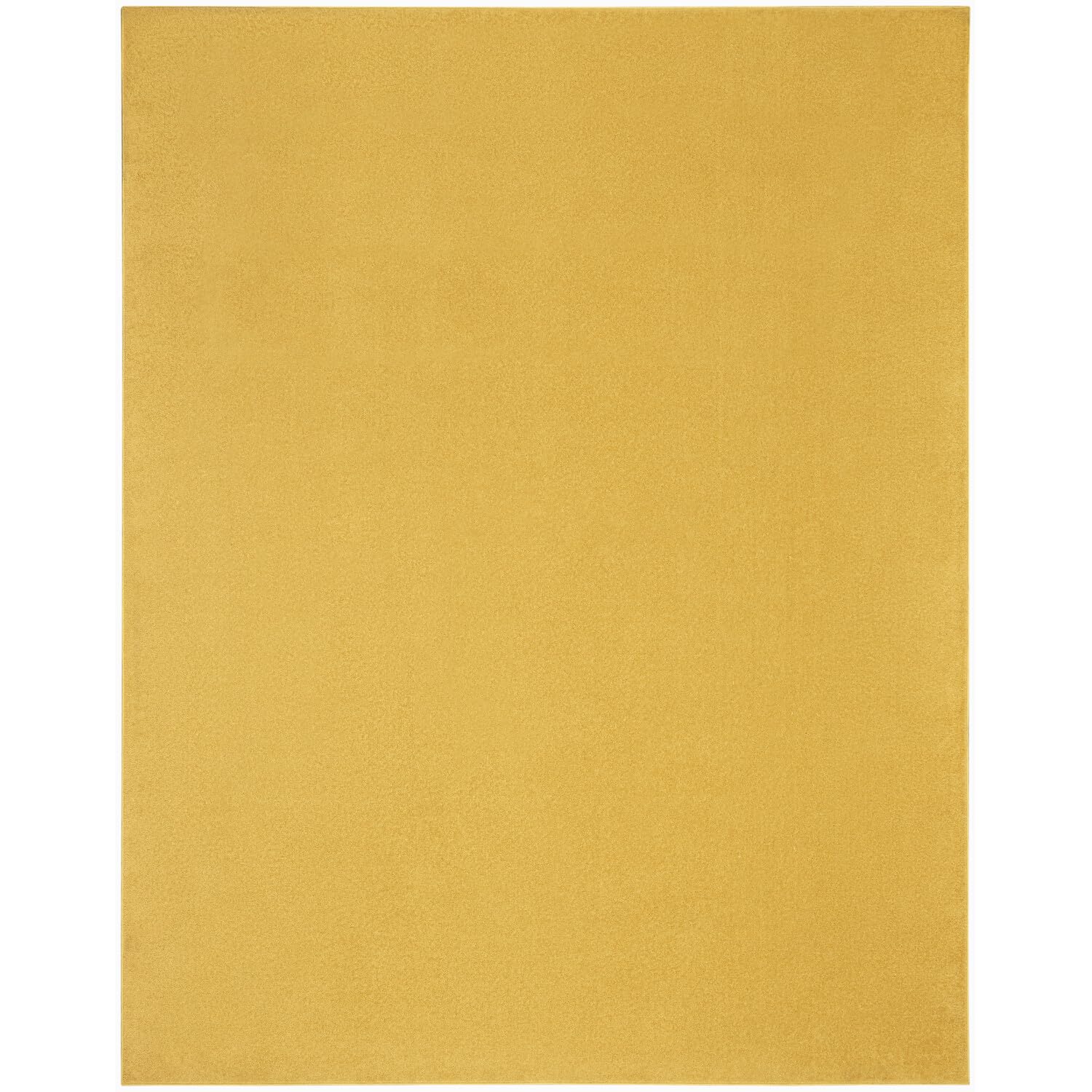 Nourison Essentials Indoor/Outdoor Yellow 9 x 12 Area Rug, Easy Cleaning, Non Shedding, Bed Room, Living Room, Dining Room, Ba