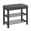 SONGMICS Shoe Bench, Storage Bench, Entryway Bench with Cushion, Shoe Shelf with Seat, Space-Saving, Modern Style, for Living Ro