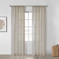 Commonwealth Home Fashions 70737-117-110-63 Thermasheer Weathervane Insulated Sheer Curtain44; 63 in.44; Linen