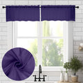 Chyhomenyc Sheer Valances for Windows 2 Packs, 42Wx14L Inches Small Window Valance for Living Room Bathroom Cafe Laundry Basemen