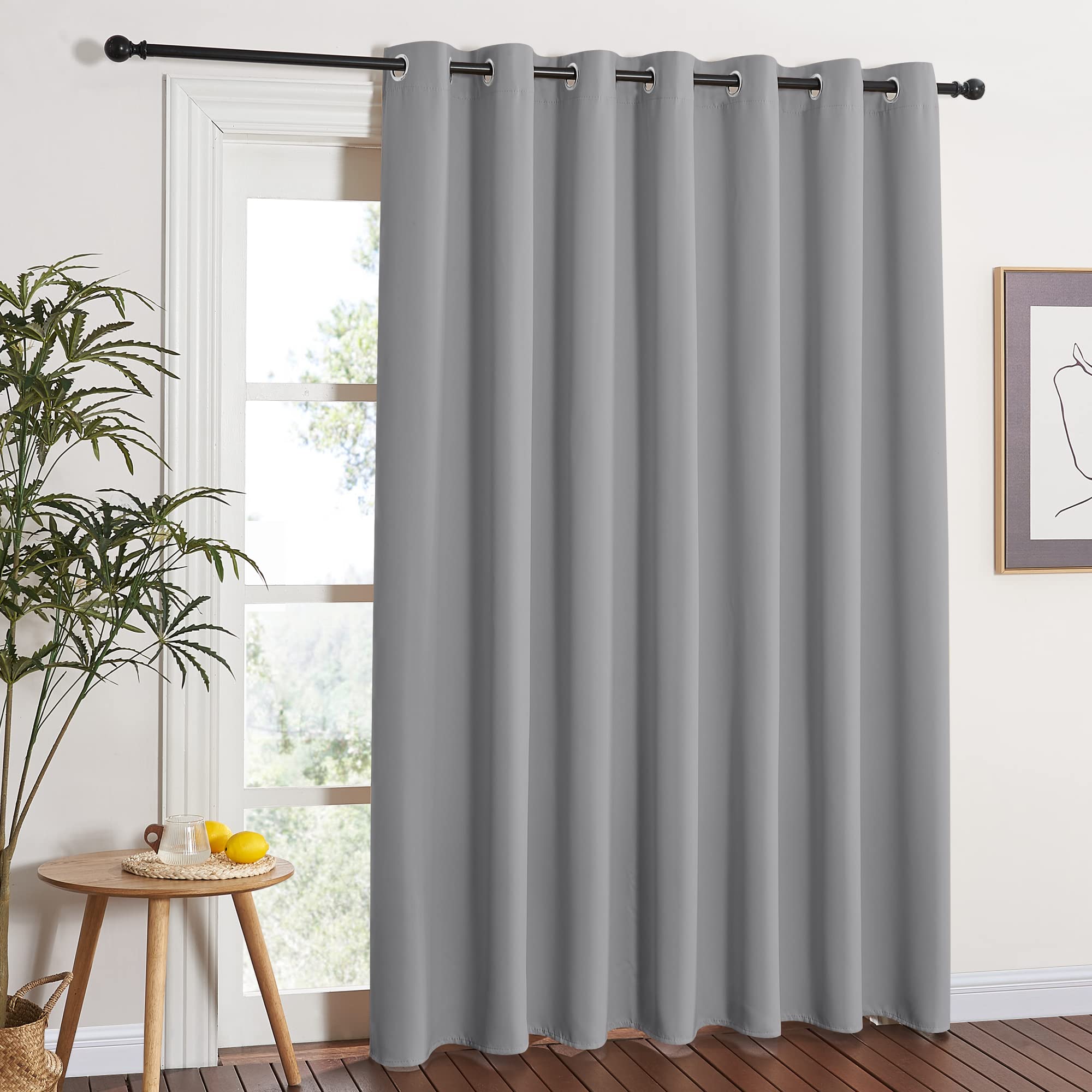 NICETOWN Blackout Curtain for Sliding Glass Door - Patio Door Curtains, Thermal Insulated Wide Drapes/Draperies for Bedroom/Livi